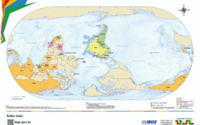 IBGE Lança Mapa-Múndi Invertido com Brasil no Centro e Gera Debate