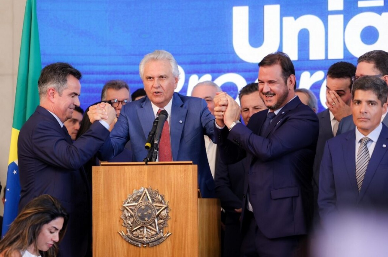 Governador Ronaldo Caiado ressalta expansão de pré-candidatura à presidência com federação entre UB e Progressistas durante evento que formalização junção, em Brasília // Foto: Júnior Guimarães