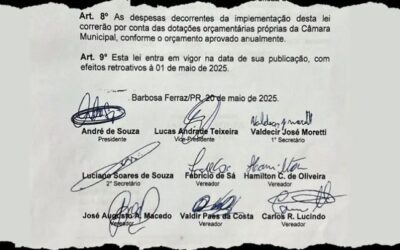 Vereadores de Barbosa Ferraz criam vale marmita