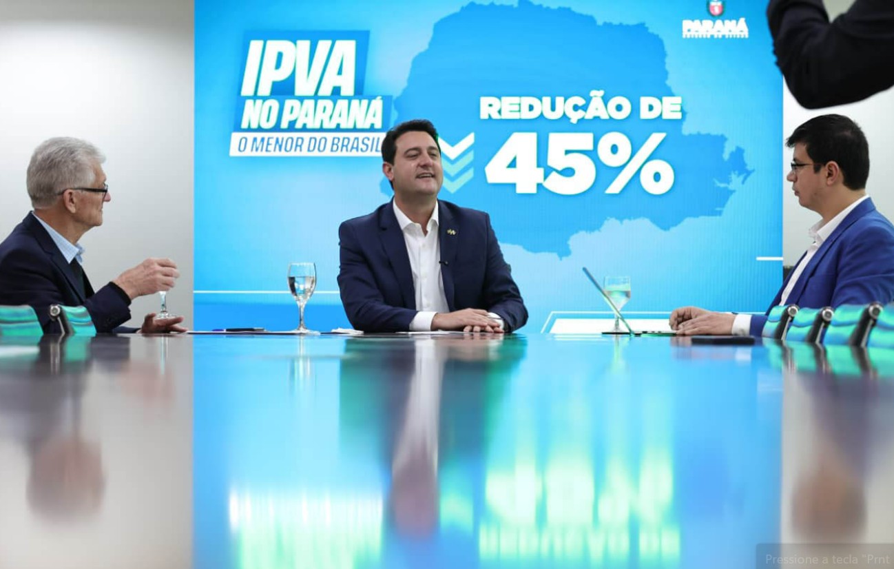 Com redução de 45%, Paraná terá menor alíquota de IPVA do Brasil em 2026 (Foto: Jonathan Campos/AEN)