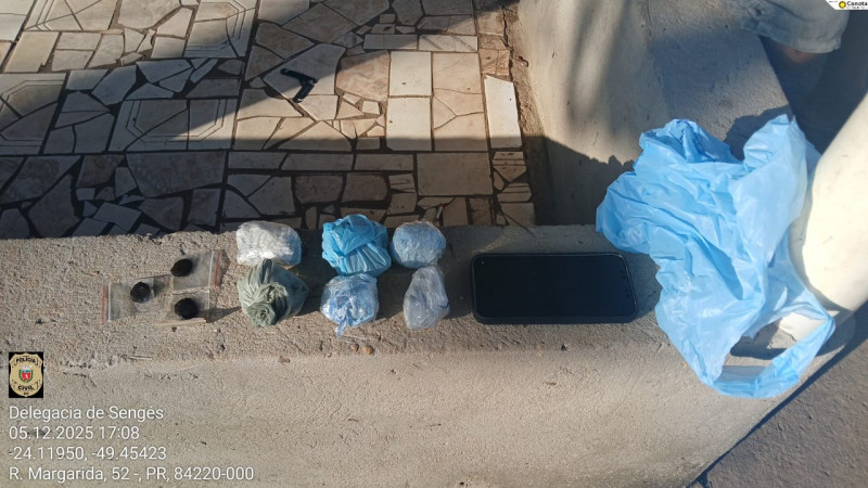 PCPR, PMPR e GCM prendem suspeito de tráfico drogas e associação ao tráfico em Sengés