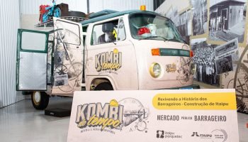 Kombi do Tempo traz experiência interativa sobre a construção de Itaipu — Foto: