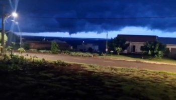 Tornado na região do lago de Itaipu — Foto: H2FOZ