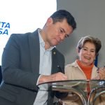 Senador Sergio Moro, pré-candidato a governador e a prefeita de Ponta Grossa Elizabeth Schmidt (Foto: Prefeitura de PG)