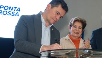 Senador Sergio Moro, pré-candidato a governador e a prefeita de Ponta Grossa Elizabeth Schmidt (Foto: Prefeitura de PG)