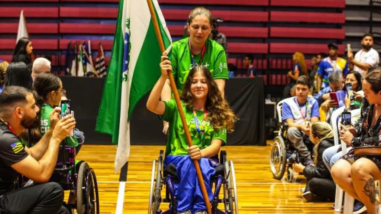 Delegação paranaense na Paralimpíada Escolar Brasileira — Foto: Governo do Paran