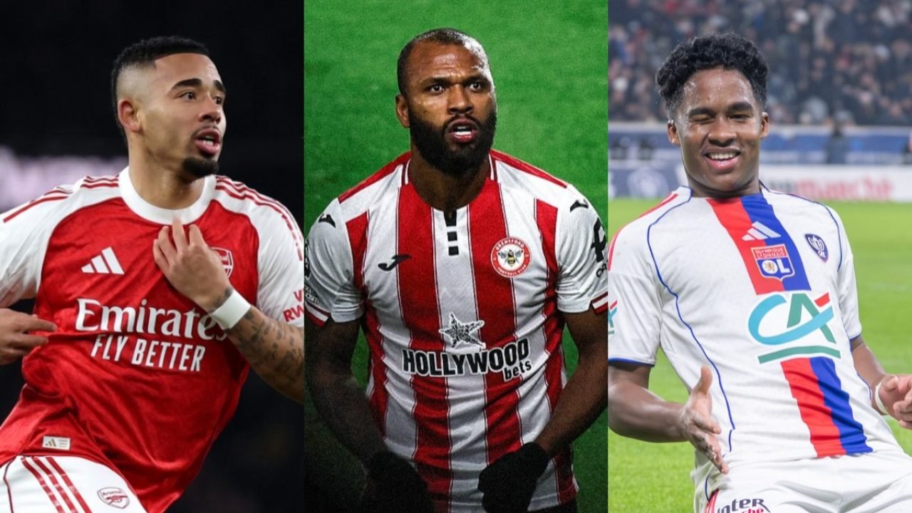 Disputa no ataque da seleção brasileira — Foto: Reprodução / @arsenal, @brentfor