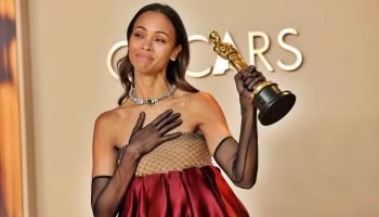 Zoe Saldaña — Foto: 1 de 1 Zoe Saldaña - Foto: Reprodução/Getty Images