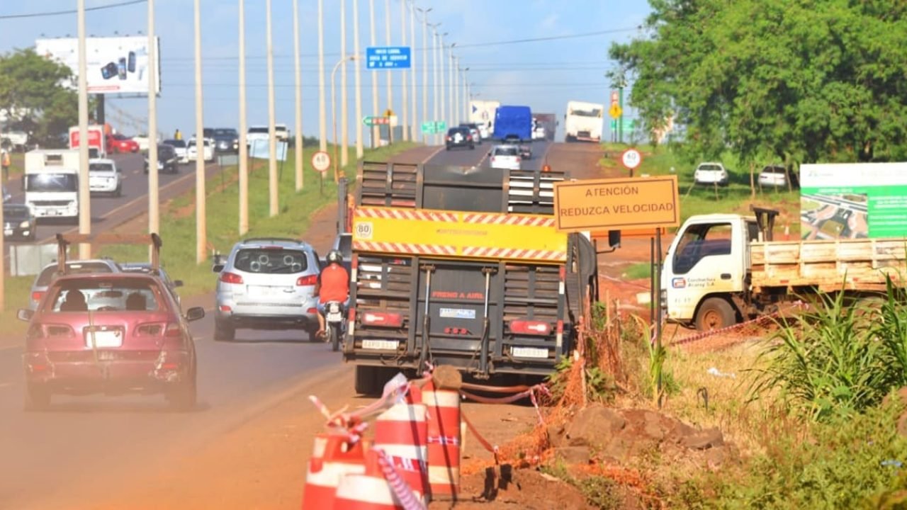 Mapa do bloqueio em Ciudad del Este — Foto: Mapa do bloqueio em Ciudad del Este,