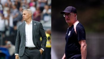 Crespo e Dorival Jr — Foto: Rubens Chiri/São Paulo e Reprodução/Instagram corint