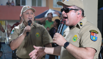 Banda da PMPR se apresenta na Colônia de Férias — Foto: Governo do Paraná