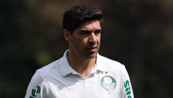 Abel Ferreira igualou a marca de Telê Santana — Foto: Cesar Greco/PalmeirasFã de
