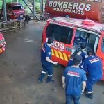 Bombeiros salvam bebê engasgado no Paraguai — Foto: H2FOZ