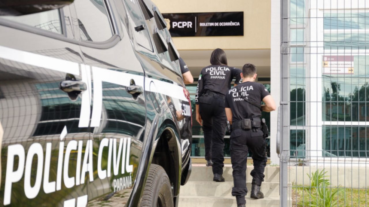 Foto de um homem sendo preso — Foto: Governo do Paraná