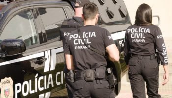 Foto de um homem sendo preso — Foto: Governo do Paraná