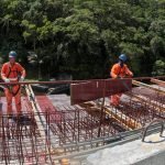 Obras da Ponte de Guaratuba em andamento. — Foto: Governo do Paraná