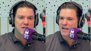 Guto Silva durante participação na rádio Massa FM — Foto: Guto Silva durante par