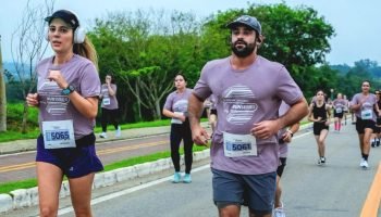 Monique e Bruno vão correr a São Silvestre pela primeira vez — Foto: Arquivo pes