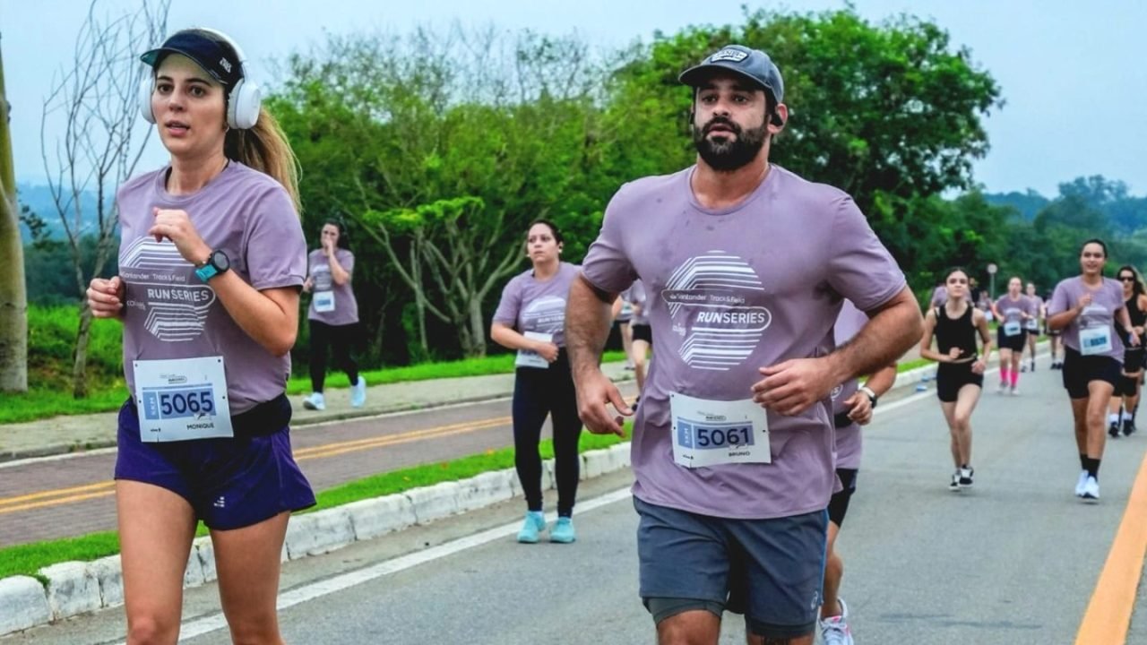 Monique e Bruno vão correr a São Silvestre pela primeira vez — Foto: Arquivo pes