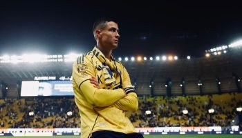 Foto: X/AlNassrFC_ENCristiano Ronaldo após marcar dois gols pelo Al Nassr