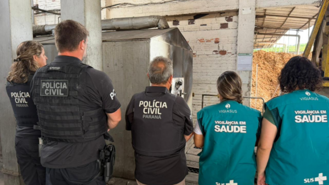 Incineração de drogas apreendidas — Foto: Governo do Paraná