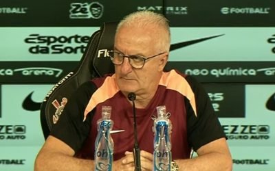 Dorival durante coletiva no Corinthians — Foto: Divulgação/Corinthians TVDorival