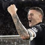 Vegetti comemora vitória sobre o Fluminense — Foto: Matheus Lima/VascoVegetti co