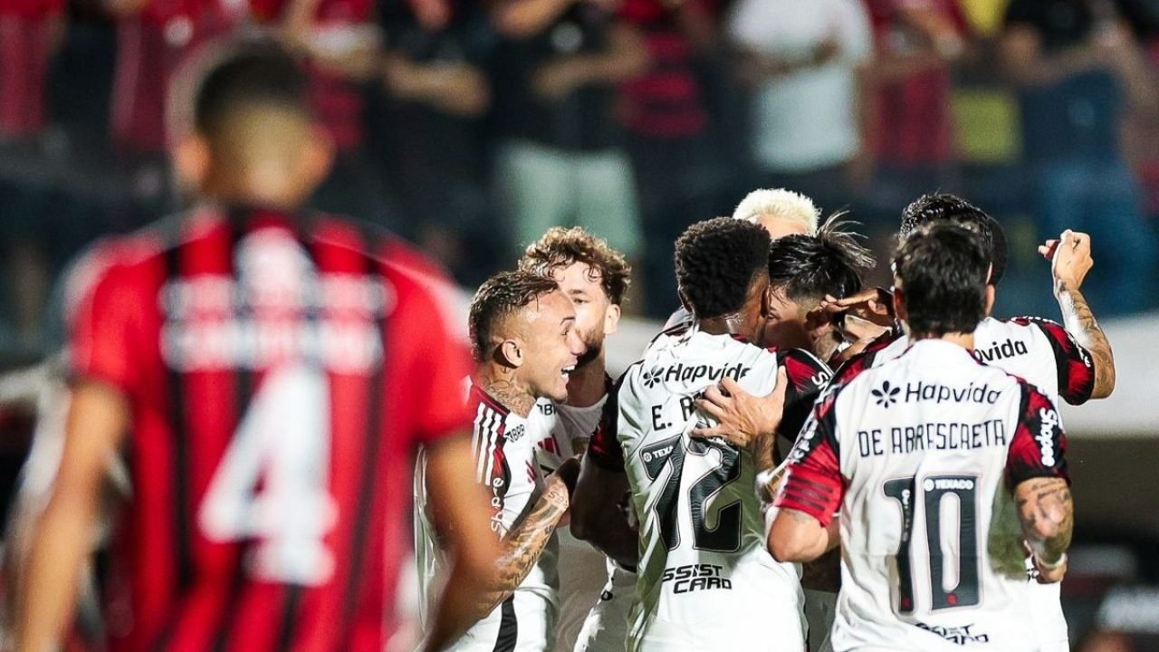 O Flamengo vence sua primeira partida do Brasileirão. — Foto: Divulgação / Flame