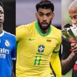 Vini, Paquetá e Wallace — Foto: Reprodução / @vinijr, @lucaspaqueta e @oficial.w