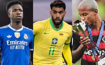 Vini, Paquetá e Wallace — Foto: Reprodução / @vinijr, @lucaspaqueta e @oficial.w