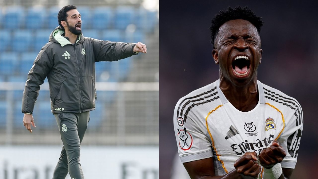 Arbeloa irá trabalhar com Vini Jr no Real Madrid — Foto: Reprodução @realmadridA