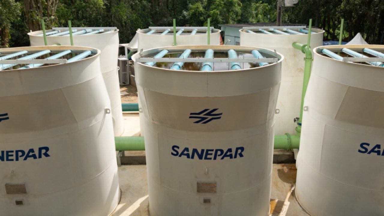 Nova tecnologia de tratamento de água em Matinhos — Foto: Governo do Paraná