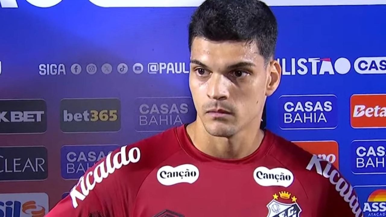 Gabriel Brazão detonou atuação do Santos — Foto: Reprodução/Youtube CazéTVGabrie