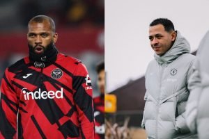 Igor Thiago em campo pelo Brentford — Foto: Reprodução @BrentfordFC / Reprodução