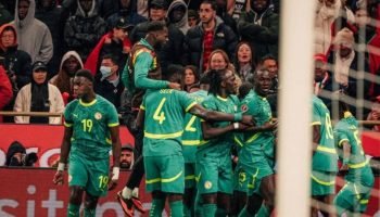 Jogadores de Senegal comemoram o gol do título — Foto: Reprodução/Instagram foot