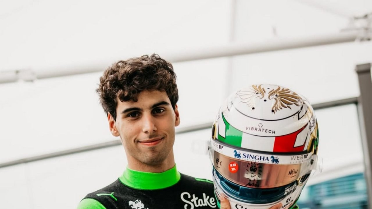 Gabriel Bortoleto em Monza — Foto: Instagram/stakef1teamGabriel Bortoleto em Mon