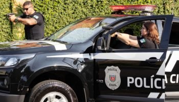 Foto de uma cena de violência doméstica — Foto: Governo do Paraná