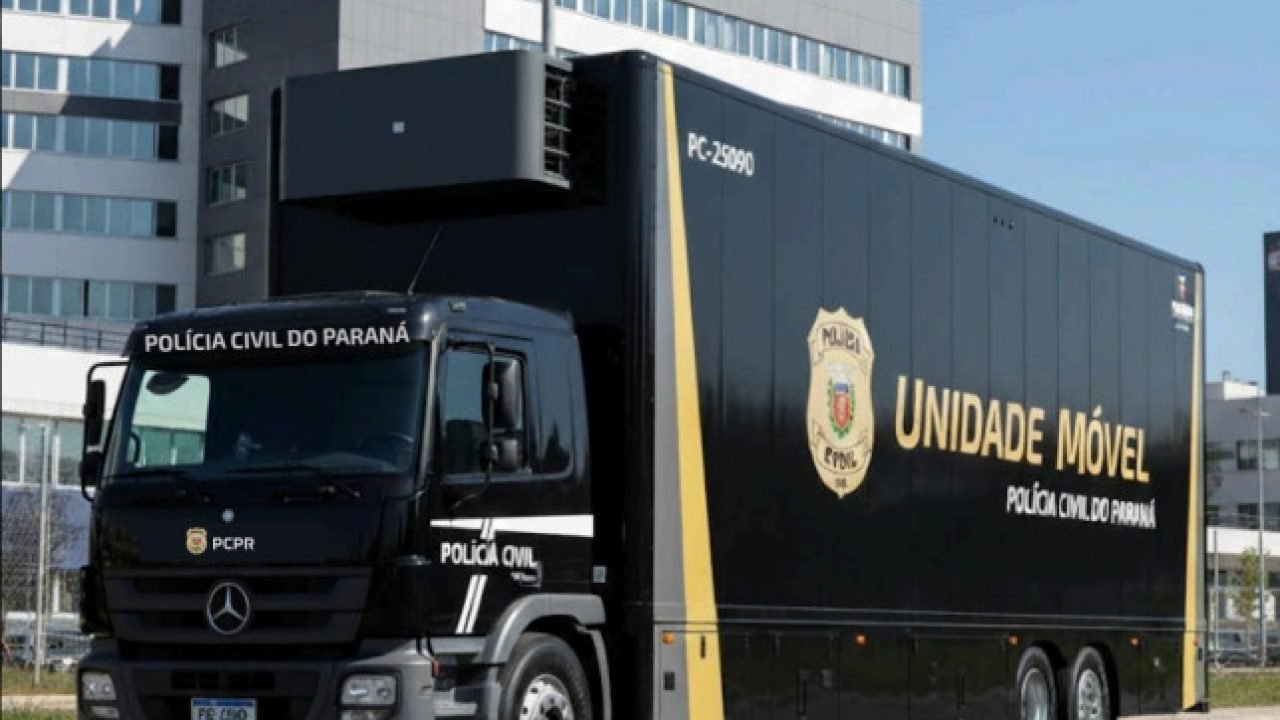 Unidades móveis da Polícia Civil — Foto: Governo do Paraná
