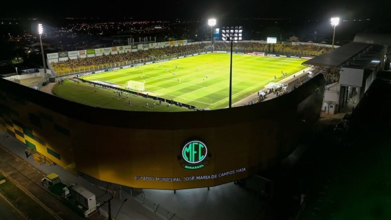 Mirassol e São Paulo em campo — Foto: DivulgaçãoEstádio Maião - Mirassol