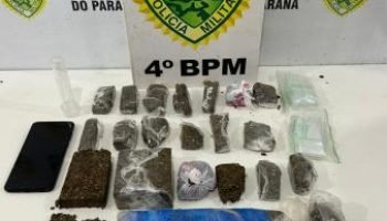 Polícia Militar prende suspeito por tráfico de drogas em Maringá — Foto: Governo