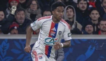 Endrick anotou seu primeiro gol pelo Lyon — Foto: Reprodução / @OLEndrick anotou