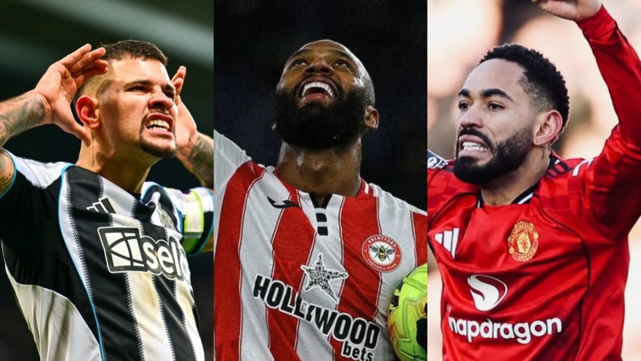 Foto: Reprodução / @nufc, @brentfordfc, @manutdBruno Gumiarães, Igor Thiago e Ma