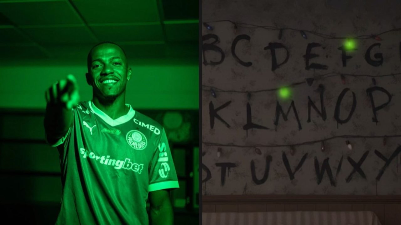 Marlon Freitas com a camisa do Palmeiras — Foto: Werner Flister / PalmeirasMarlo