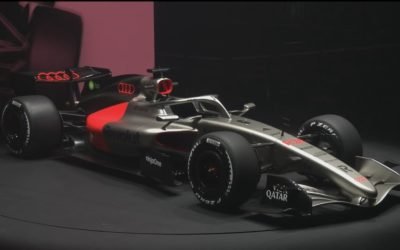Pintura do R26 da Audi é predominantemente prata, com detalhes em preto e vermel