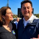 Cristina Graeml e Ratinho Junior durante agenda em Cascavel (Foto: Reprodução/Redes Sociais/CG)