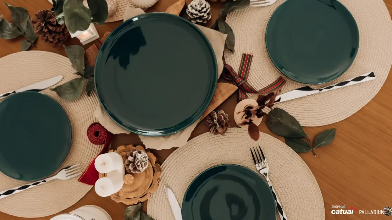 Decoração natalina do Catuaí Palladium — Foto: H2FOZ