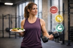 Ilustração de um corpo muscular — Foto: (Foto: Perchance)