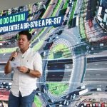 Guto Silva, Secretário de Estado das Cidades durante a entrega do novo Trevo do Catuaí, em Maringá (Credito/Fotos: Arnaldo Neto/AEN (Trevo) e Ari Dias/AEN)