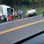 Momentos após o gravíssimo acidente (Fotos: Léo Minski)