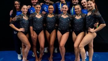 Seleção feminina de ginástica Melogym/ CBG — Foto: Seleção feminina de ginástica